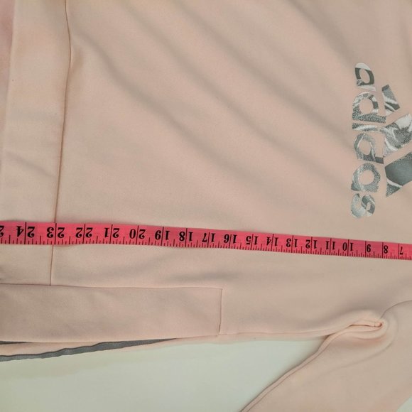 Adidas Pink Hoodie with Adidas logo in the front. Size S Loose fit - Picture 16 of 17